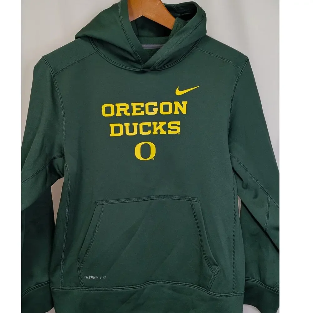 Kids Oregon Ducks Nike Therma-FIT Hoodie Youth Large/14